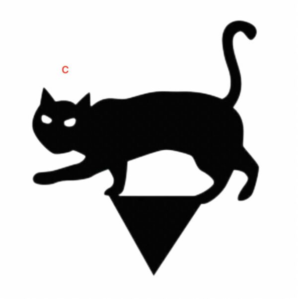 Black Cat Garden Silhouette
