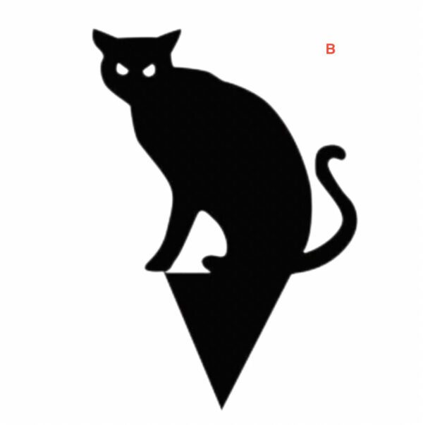 Black Cat Garden Silhouette
