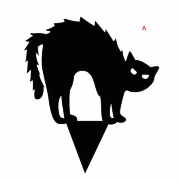Black Cat Garden Silhouette