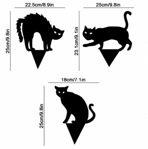 Black Cat Garden Silhouette