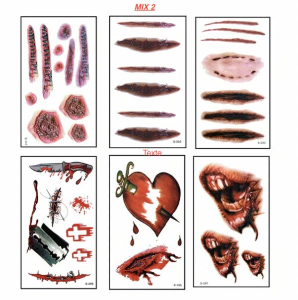 Fake Bloody Wound Tattoo