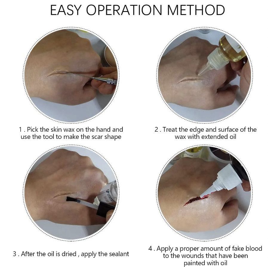 realistic scars wax and applicator