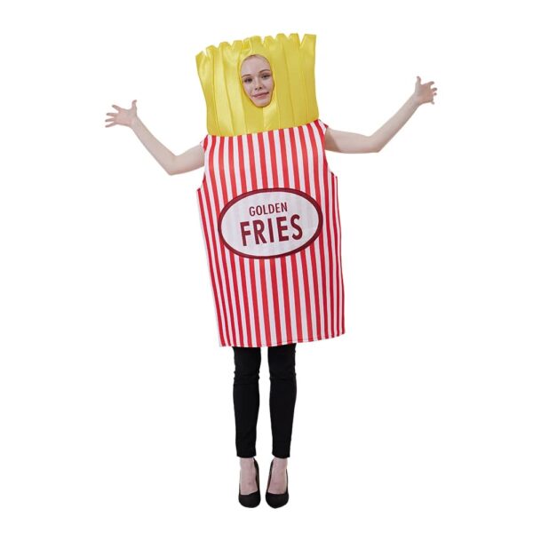 Burger costume and fries