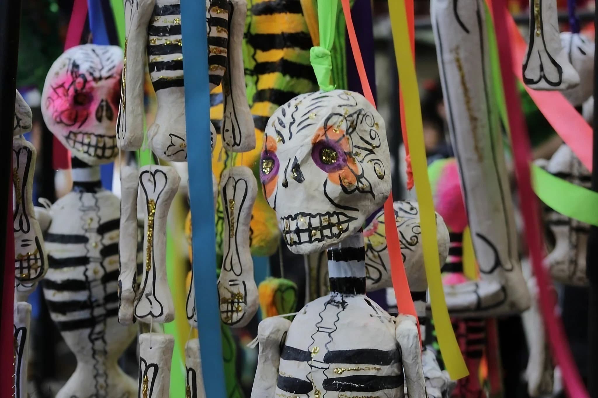 el dis de los muertos skulls